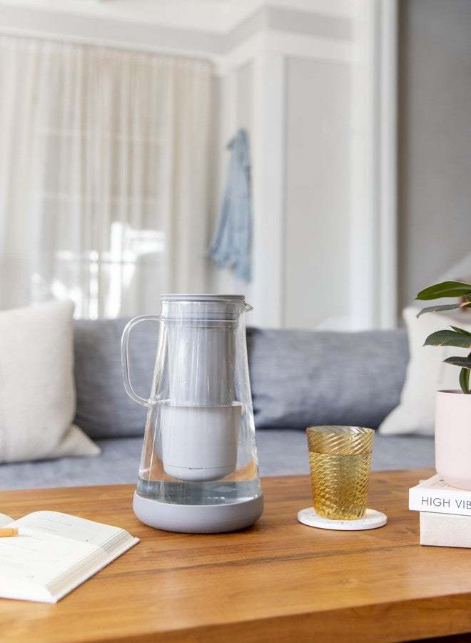 لايف ستراو إبريق لايف سترو المنزلي بقاعدة زجاجية وسيليكونية، سعة 7 أكواب، لون بيبل - Image 4