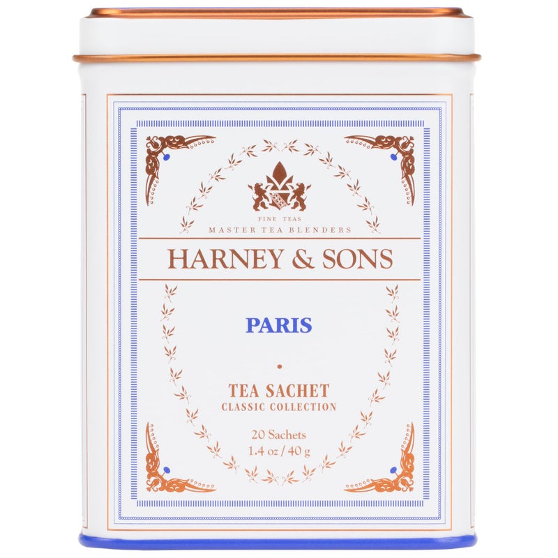 Harney & Sons Paris Black Tea â€“ 20 Sachets | Fruity Vanilla & Caramel Blend with Hint of Lemony Bergamot - Image 1