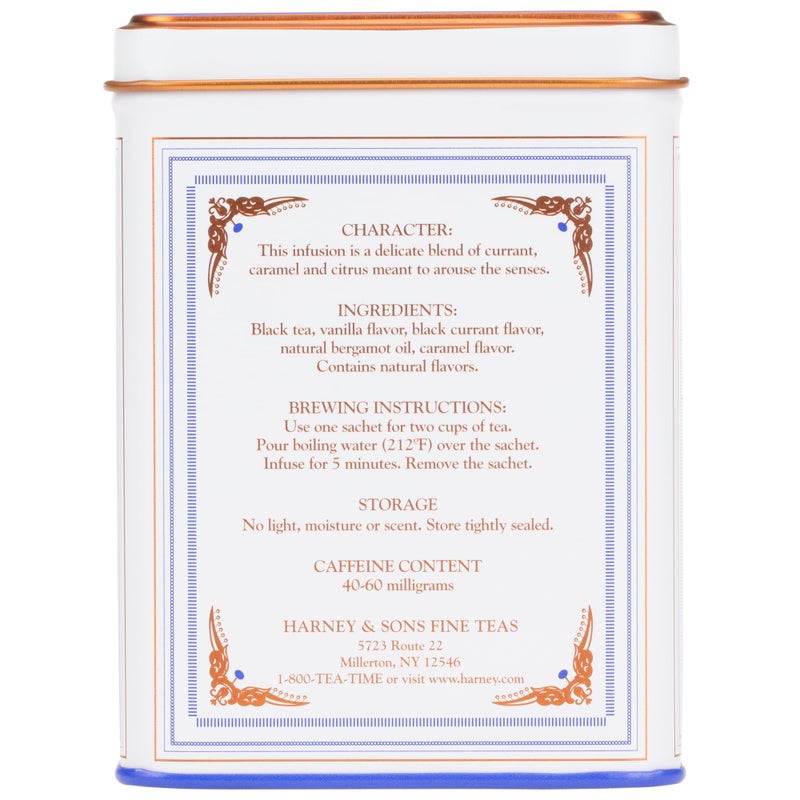 Harney & Sons Paris Black Tea â€“ 20 Sachets | Fruity Vanilla & Caramel Blend with Hint of Lemony Bergamot - Image 4
