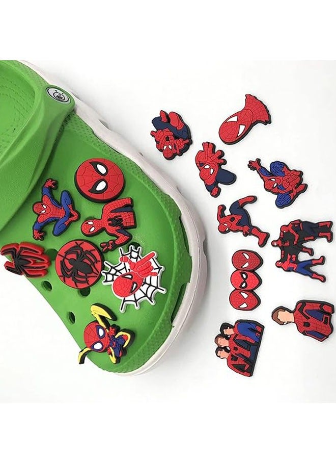 13 قطعة من الأحذية الساحرة Spider-Man Croc Charms لتزيين سوار المعصم وإكسسوارات سوار المعصم ودبابيس السدادة لتزيين الأطفال والبنات والمراهقين وهدايا الحفلات الساحرة لتزيين الحفلات - Image 5