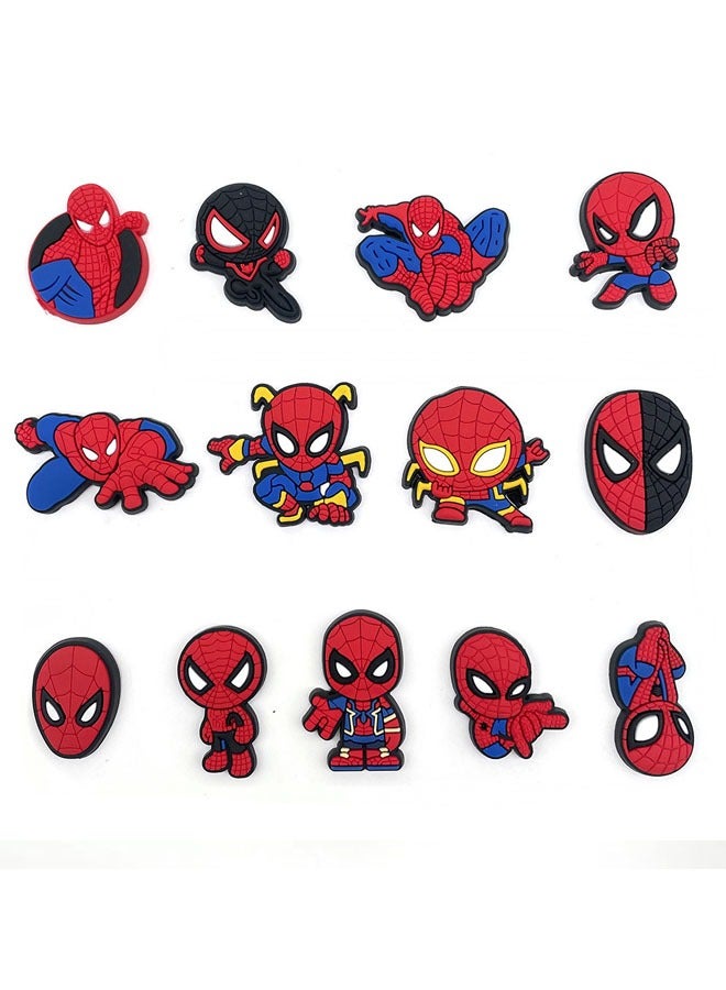 13 قطعة من الأحذية الساحرة Spider-Man Croc Charms لتزيين سوار المعصم وإكسسوارات سوار المعصم ودبابيس السدادة لتزيين الأطفال والبنات والمراهقين وهدايا الحفلات الساحرة لتزيين الحفلات - Image 2
