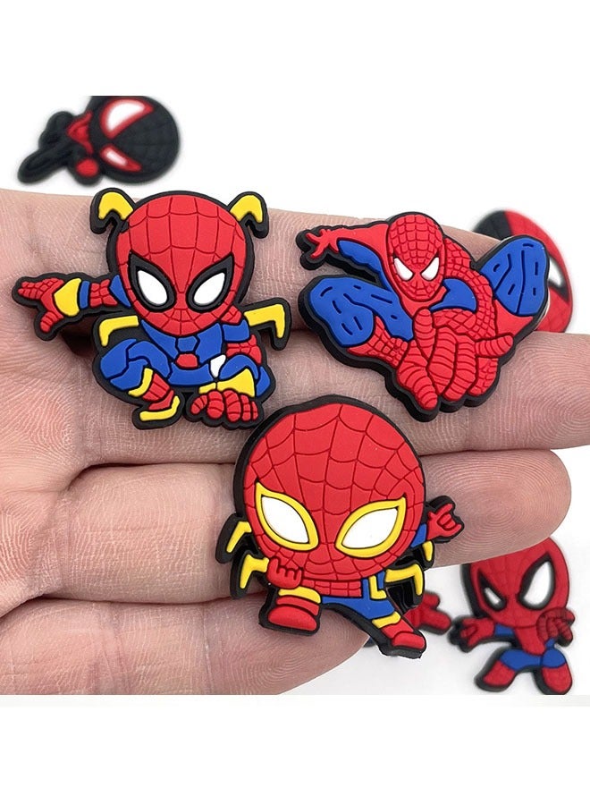 13 قطعة من الأحذية الساحرة Spider-Man Croc Charms لتزيين سوار المعصم وإكسسوارات سوار المعصم ودبابيس السدادة لتزيين الأطفال والبنات والمراهقين وهدايا الحفلات الساحرة لتزيين الحفلات - Image 3