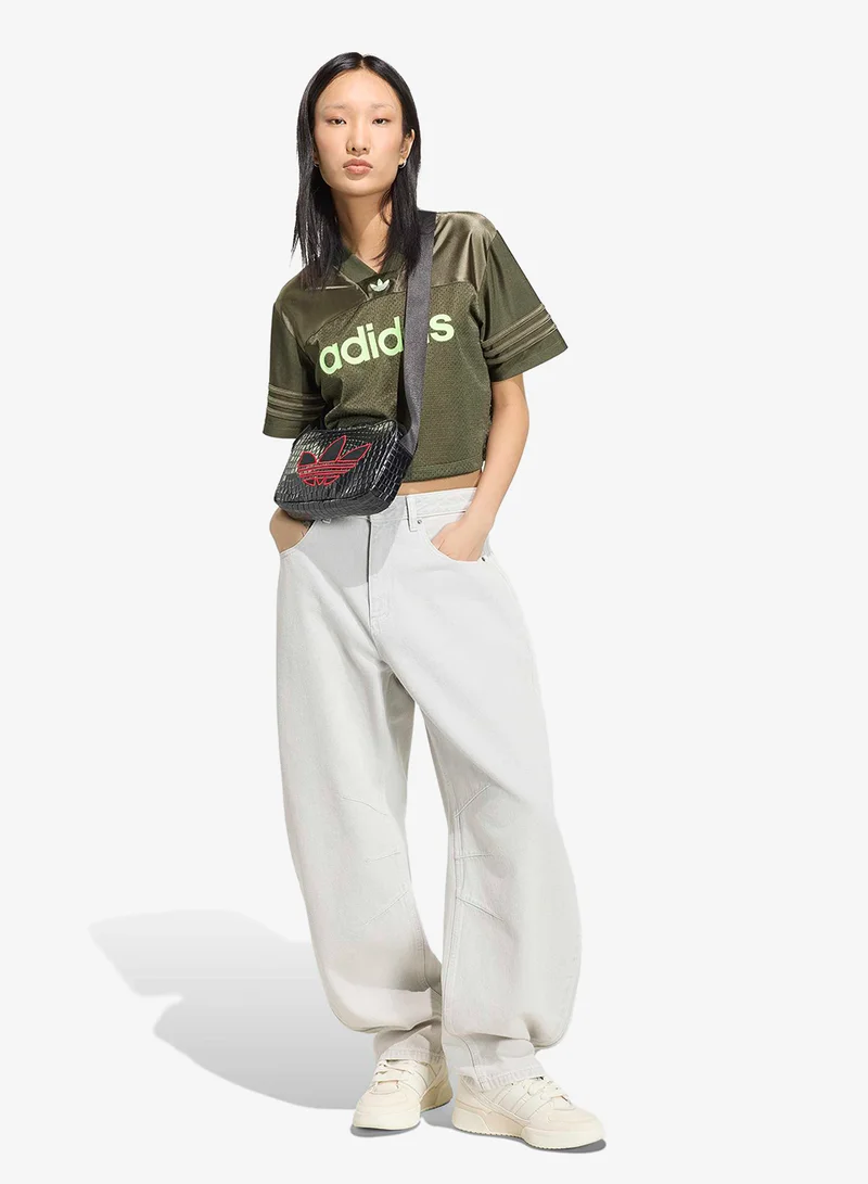 Adidas Originals CLGRDE High Rise Barrel Denim Pants for Women | Best Price UAE