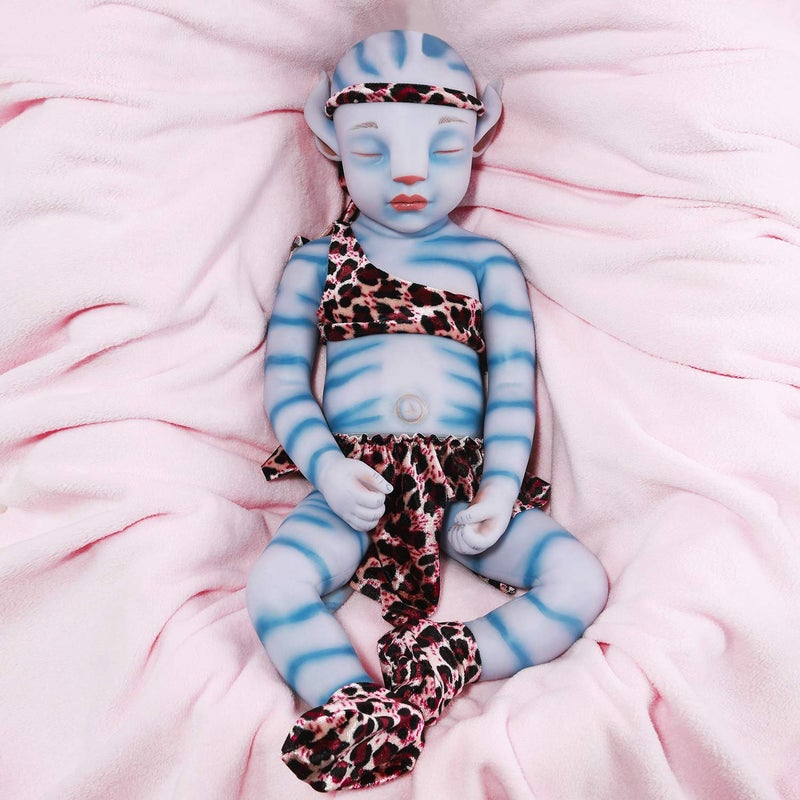 Vollence 20 inch Avatar Eye Closed Silicone Reborn Baby Doll  Boy - Image 3
