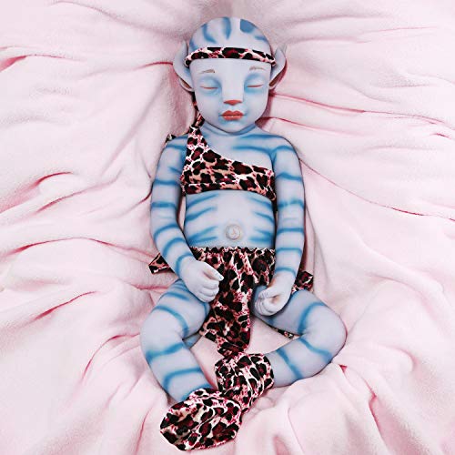 Vollence 20 inch Avatar Eye Closed Silicone Reborn Baby Doll  Boy - Image 1