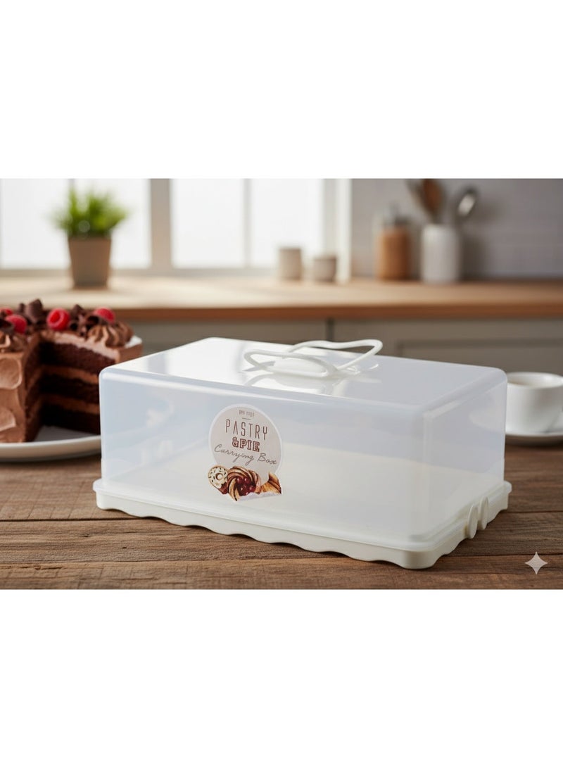 كلوكس صحن كيك بلاستيك بغطاء شكل فراشة - Image 1