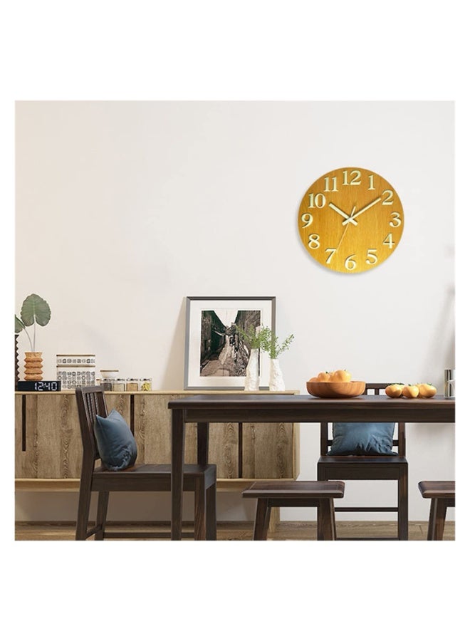 Arabest 12-Inch Brown Acrylic Luminous Wall Clock, Silent Sweeping Second Hand, DIY Assembly Fun, Ideal for Bedroom And Study, Accompanies Your Sleep And Helps You Focus. - Image 4