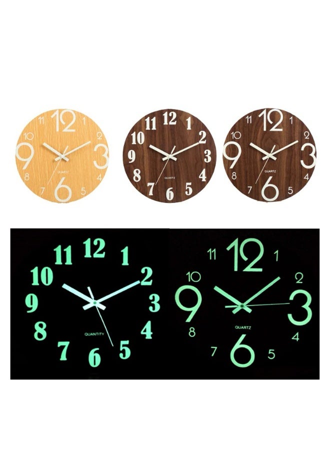 Arabest 12-Inch Brown Acrylic Luminous Wall Clock, Silent Sweeping Second Hand, DIY Assembly Fun, Ideal for Bedroom And Study, Accompanies Your Sleep And Helps You Focus. - Image 2