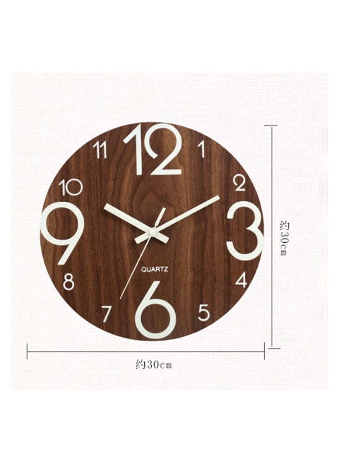Arabest 12-Inch Brown Acrylic Luminous Wall Clock, Silent Sweeping Second Hand, DIY Assembly Fun, Ideal for Bedroom And Study, Accompanies Your Sleep And Helps You Focus. - Image 5