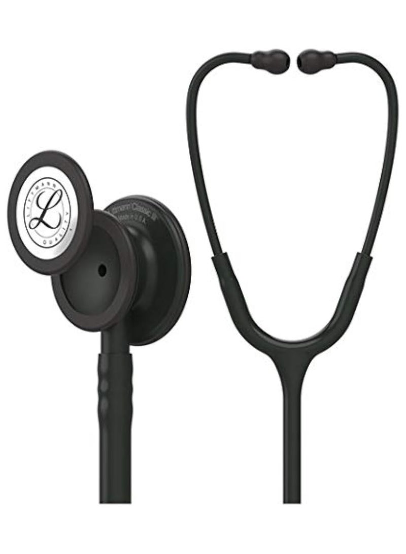 Littmann Classic III Stethoscope Black Edition High Acoustic Sensitivity Dual Tunable Diaphragms Versatile Chest Piece For Hospitals Clinics Medical Centers Adult And Pediatric Diagnosis - 3M 5803