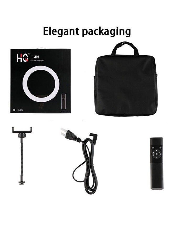 HQ - HQ 14N Ring Light Kit with Tripod Stand and Accessories, 18 inches, 55 Watts, 3200K-6000K Adjustable Color Temperature, Phone Holder Included - Image 1