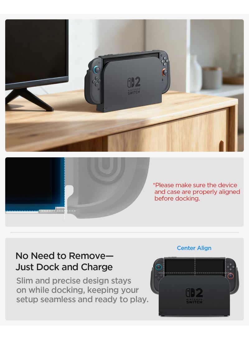 Spigen Ultra Hybrid Nintendo Switch 2 Case (2025) Dockable Cover with Detachable Joy-Con - Frost Black - Image 5