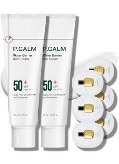 P.CALM PCALM Water Barrier Moisturizing Sun Cream MatteFinish No White Cast SPF 50 PA Vegan Calming Moisture Daily Sunscreen for Dry Oily Sensitive Skin Korean Skincare 34 Fl Oz 