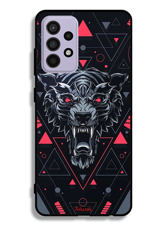 Samsung Galaxy A52 5G Protective Case Cover Scrolling Wolf