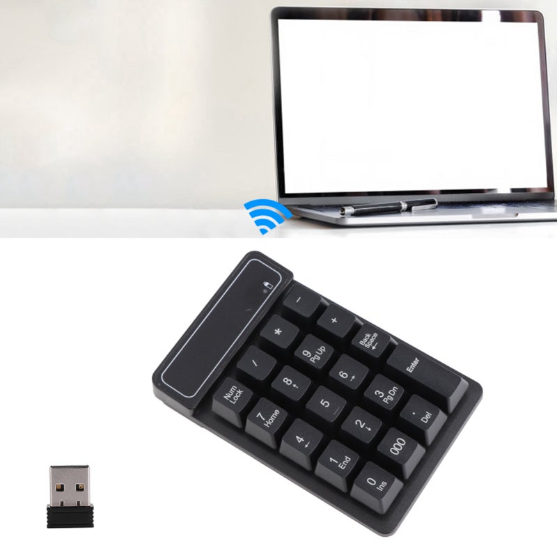 Wireless Numeric Keypad: 2.4G Wireless Connection, U-Shaped High-Sensitivity Keycap - Wear-Resistant Lasered Characters Compact Number Pad for Office, Laptop Data Entry & Windows Systems - Image 5