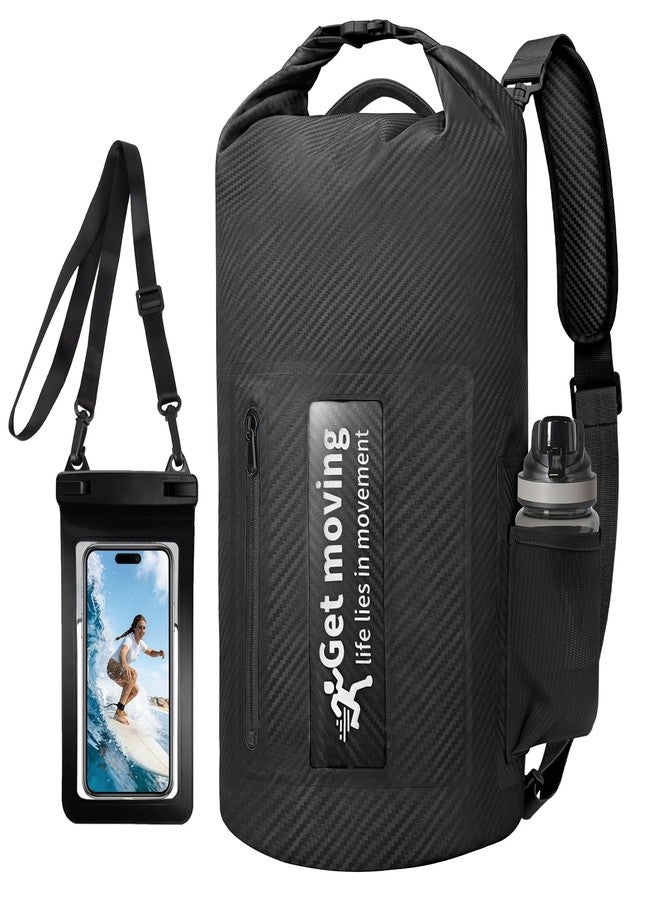 BKNOOU Dry Bag Waterproof Backpack for Women Men, 10L/20L Roll Top Dry Bags for Kayaking Waterproof Bag for Travel, Boating, Beach, Camping, Hiking & Rafting, Dry Storage Bag with Phone Pouch - Image 1