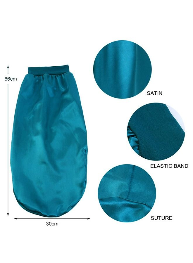 Long Satin Bonnet Sleep Cap, Soft Elastic Band Night Extra Large Wide Caps, Comfortable Long Hair Care Hat Night Cap - Image 2