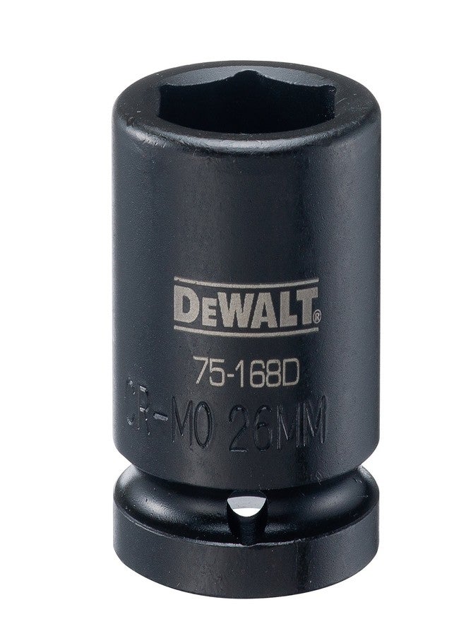 DEWALT 3/4" Drive Impact Socket 6 PT 26MM