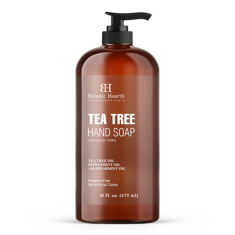 Botanic Hearth Tea Tree Liquid Hand Soap | Sulfate Free Formula | Multi Purpose Hand Wash With Aloe Vera And Premium Grade Tea Tree Oil, Pump Dispenser | 16 Fl Oz - Image 1