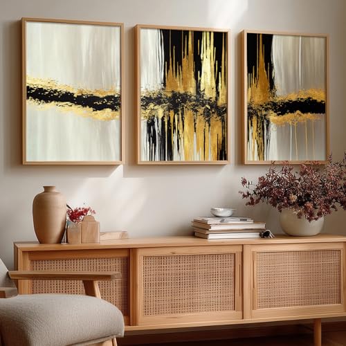 kotart Painting for Wall Decoration - Modern Art Wall Decor Framed Painting for Living Room Bedroom - Framed Wall Posters/Paintings with Frame Set of 3 (Art 5, 10x13 inch) - Image 1