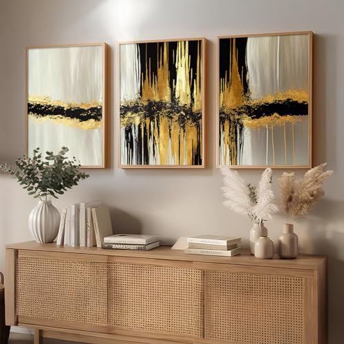 kotart Painting for Wall Decoration - Modern Art Wall Decor Framed Painting for Living Room Bedroom - Framed Wall Posters/Paintings with Frame Set of 3 (Art 5, 10x13 inch) - Image 3