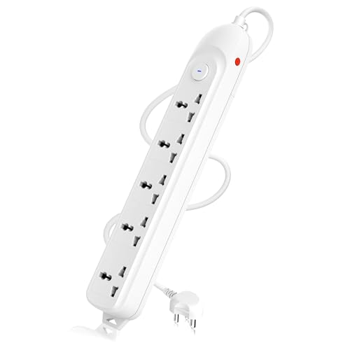Cablet Extension Board 1500W 6A | 5 Universal Multi Plug Sockets with Surge Protector, Overload Protection, 4.5M Heavy Duty Cord, LED Indicator Master Switch, Spike Guard Power Strip for Home & Office - Image 1