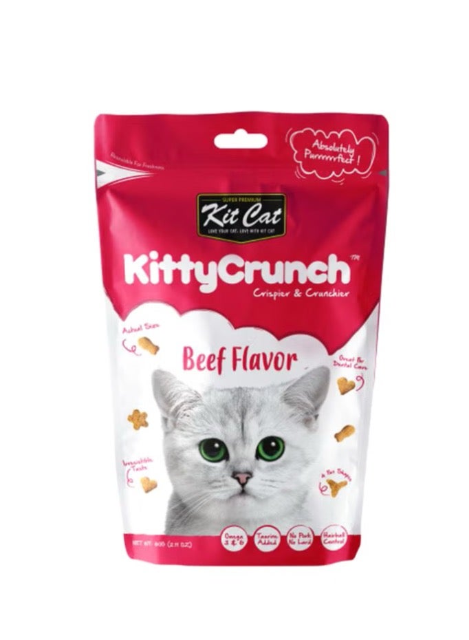 Kit Cat Kitty Crunch Beef Flavor Multicolour 60grams - Image 2
