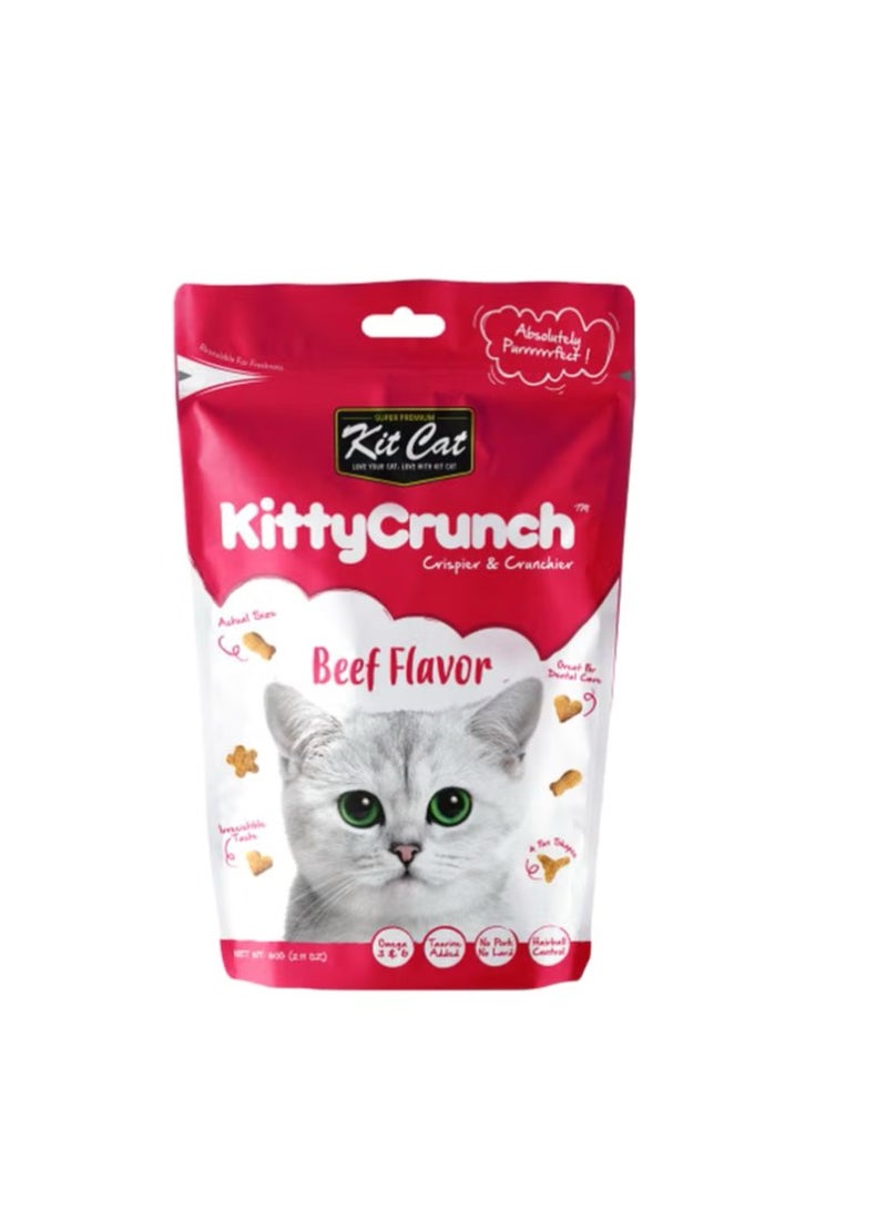 Kit Cat Kitty Crunch Beef Flavor Multicolour 60grams - Image 1