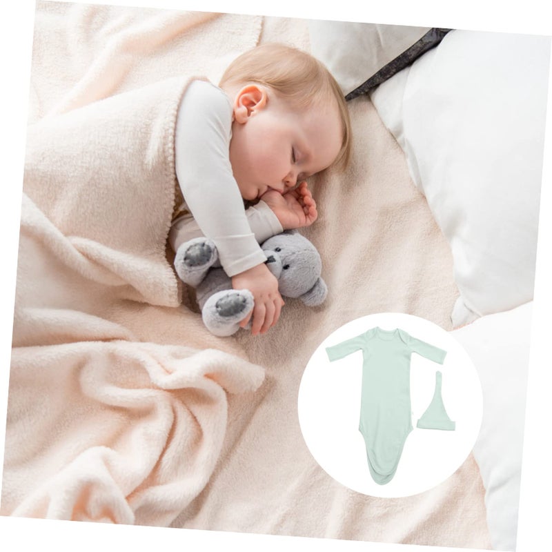 Newborn Swaddle Wrap with Hat Soft Kick Blanket for Stroller Months 0 to 3 - Image 4