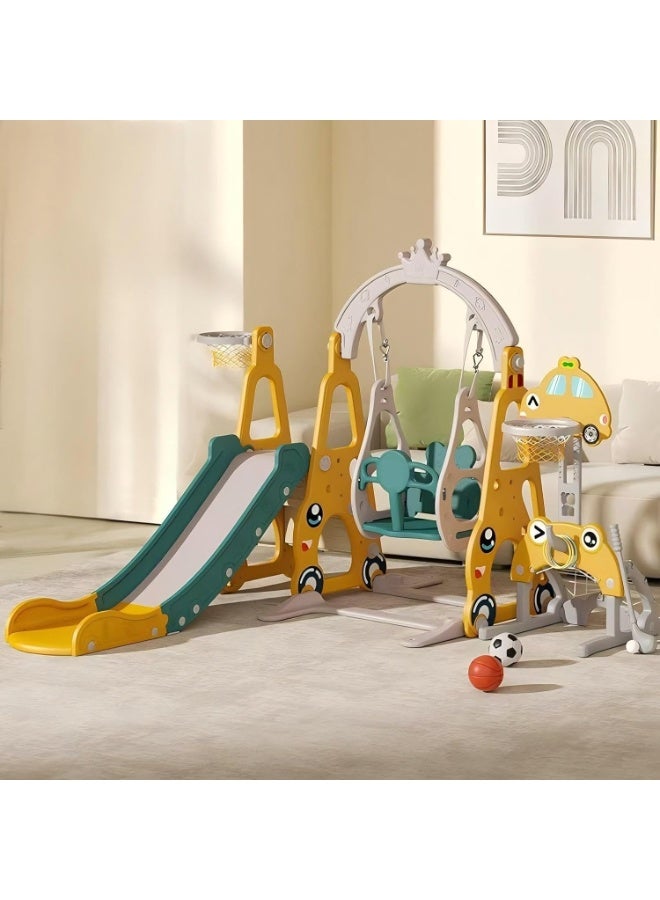 Toddler Slide for Kids Age 2 3 4 5 6 7 8 9，Loverly Baby Slide and Swing for Kids Outdoor Indoor 3-10 Year Old，Home Game and Ball Rack Toy for Boys and Girls - Image 4
