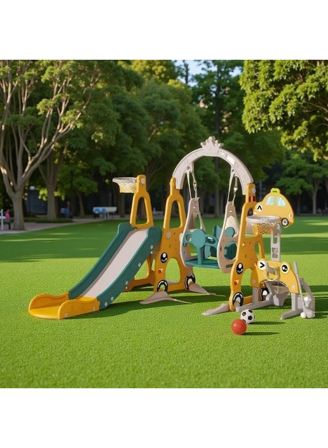 Toddler Slide for Kids Age 2 3 4 5 6 7 8 9，Loverly Baby Slide and Swing for Kids Outdoor Indoor 3-10 Year Old，Home Game and Ball Rack Toy for Boys and Girls - Image 5