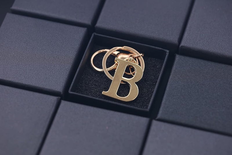 LAXPICOL Gold Letter A-Z Keychain for Women Men Purse Handbags Metal Alphabet Initial Letter Key Ring Keychain - Image 5