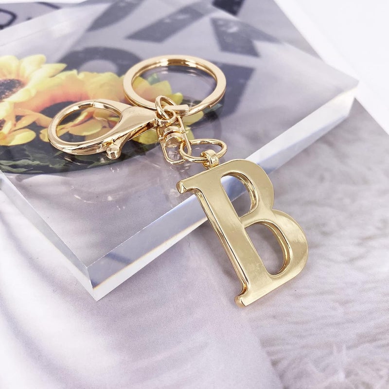 LAXPICOL Gold Letter A-Z Keychain for Women Men Purse Handbags Metal Alphabet Initial Letter Key Ring Keychain - Image 2