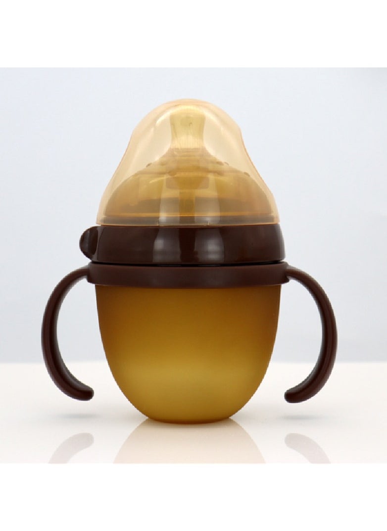 KUYING New Baby Glass Silicone Cover With Handle Baby Anti Choking Anti bloating And Anti Drop Bottle 