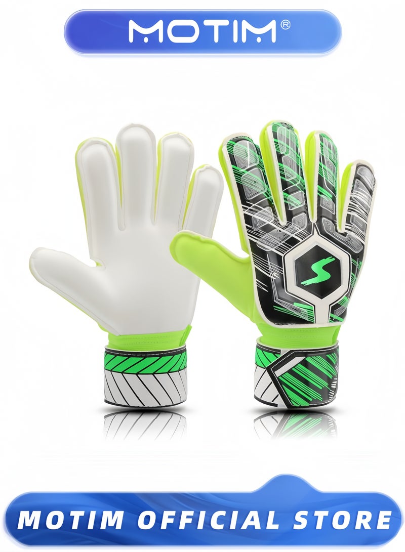 Motim Children Football Gloves Kids Football Goalkeeper Soccer Goalie Latex Finger Protection Strong Grips Training Gloves Kids Adults Teens  - Image 1