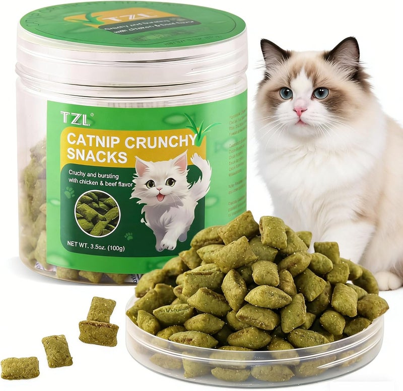 TZL Long use oriented quality Catnip Chew Toy for Cats, Crunchy & Soft Texture Interactive Cat Toy for Biting and Play (100g) Global assorted color picks - Image 1
