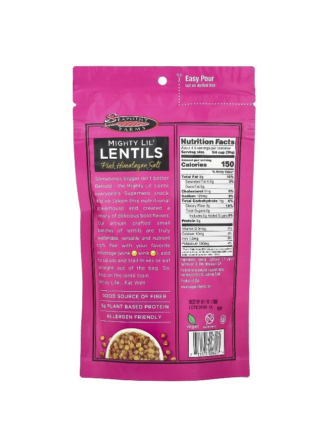 SEAPOINT FARMS Seapoint Farms, Mighty Lil' Lentils, Pink Himalayan Salt, 5 oz (142 g)  - Image 2