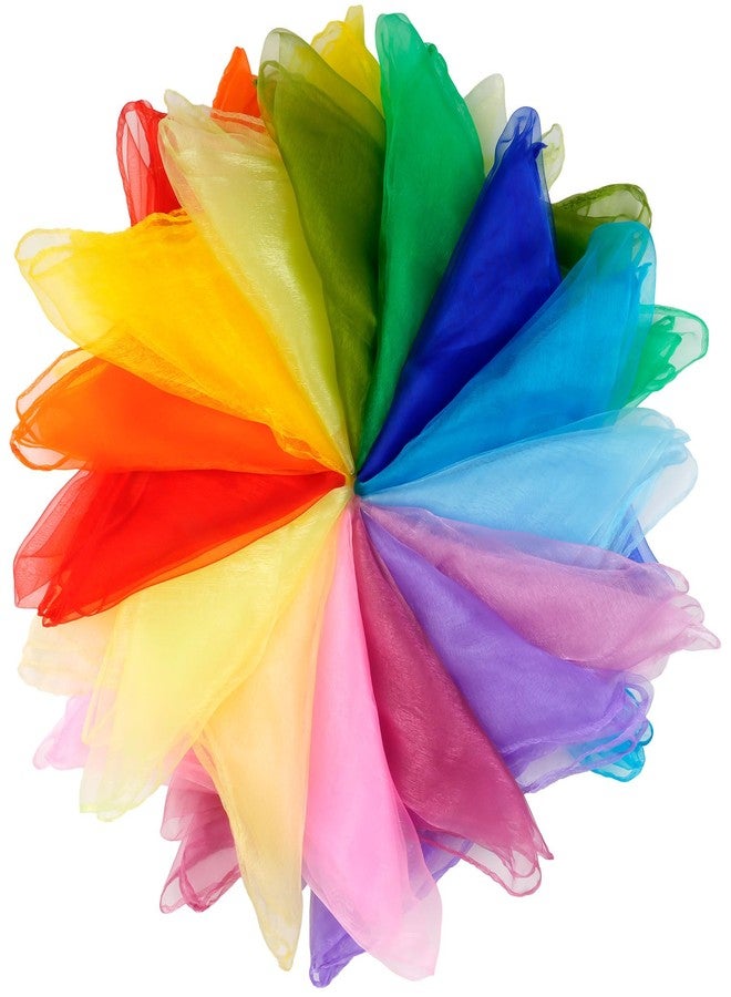 Okxiri Scarves for Kids Play, 24 Inch Juggling Scarves, 15/30/45 Pcs available, Play Scarve for Toddlers, Children, Grandkids, Dance Scarve for Magic Tricks, Performance, Music Class (15 pcs) - Image 1