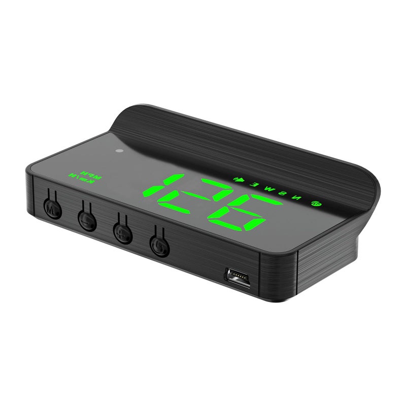 AZIJYV Heads Up Display for CarsWindshield Speedometer Projector M1GreenDigital GPS Speedometer with SpeedDriving DirectionOverspeed Alarm Fatigued DrivingGPS Mode for All Vehicles