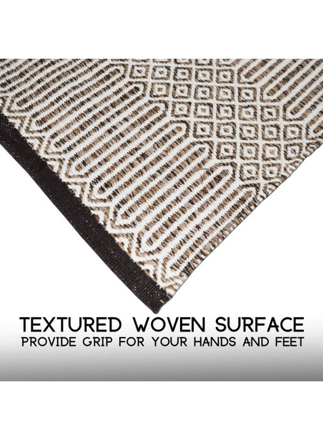 house of handmade house of handmade Premium Cotton Yoga Mat BROWN Brown 8 mm Yoga Mat - Image 2