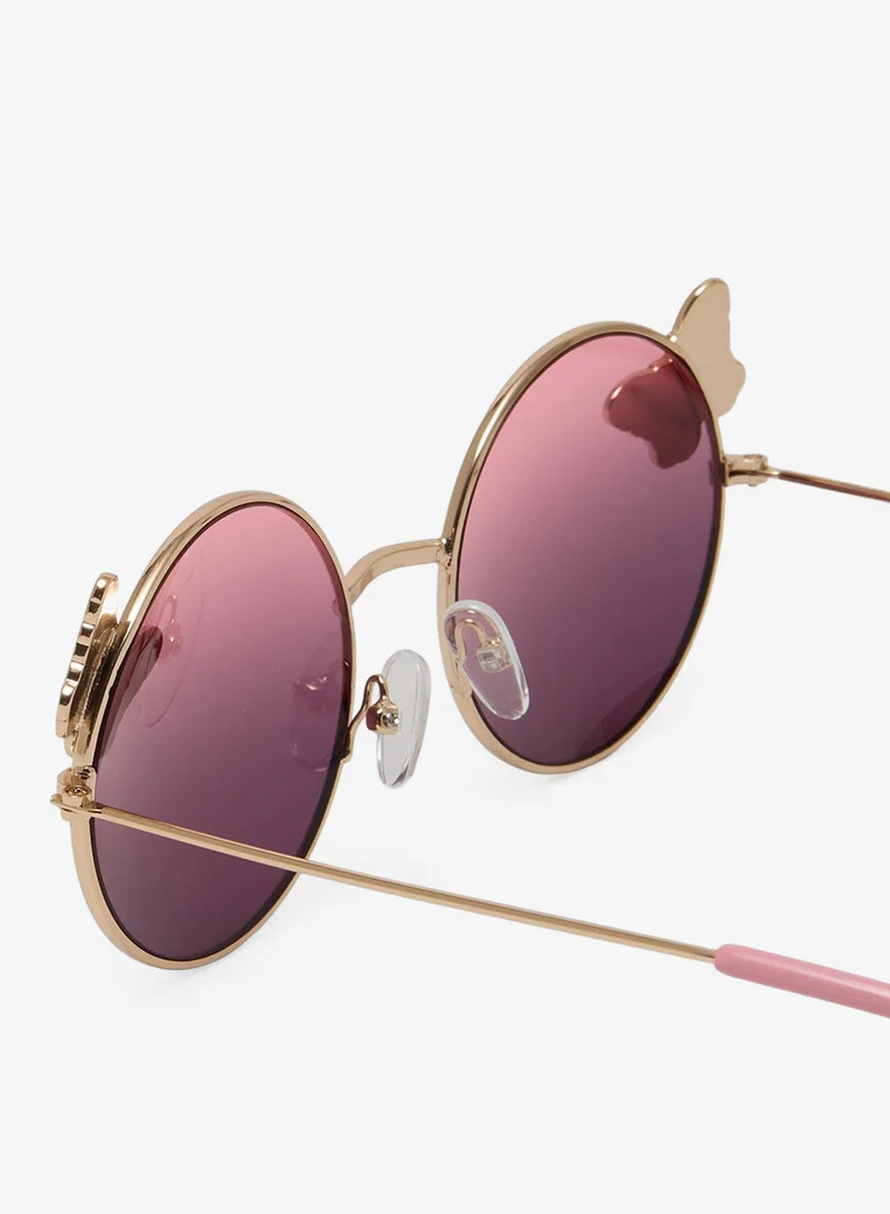Redtag Girls Pink Round Sunglasses