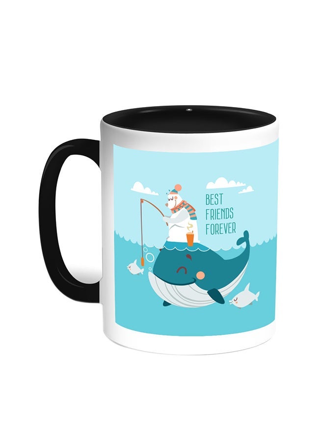 RYN Best Friends Forever Printed Coffee Mug Black/White 11ounce