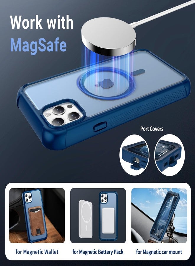 jaroco for iPhone 11 Pro Max case, [Compatible with MagSafe][Military Grade Drop Protection][Heavy Duty Protection][Non-Slip][Shockproof] with 2-Layer Durable Bumper Phone Case 6.5''-Deep Blue - Image 4