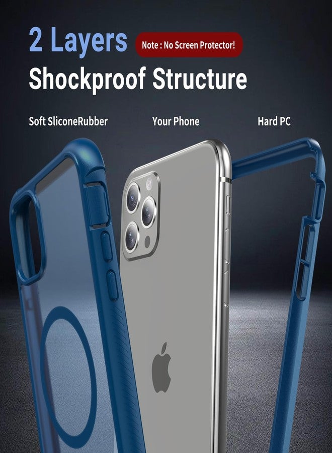 jaroco for iPhone 11 Pro Max case, [Compatible with MagSafe][Military Grade Drop Protection][Heavy Duty Protection][Non-Slip][Shockproof] with 2-Layer Durable Bumper Phone Case 6.5''-Deep Blue - Image 2