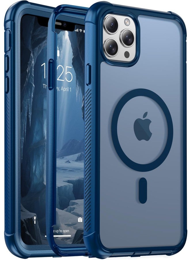 jaroco for iPhone 11 Pro Max case, [Compatible with MagSafe][Military Grade Drop Protection][Heavy Duty Protection][Non-Slip][Shockproof] with 2-Layer Durable Bumper Phone Case 6.5''-Deep Blue - Image 1