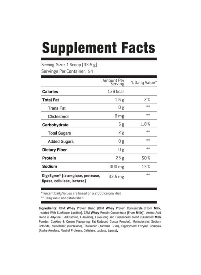 Body Builder Whey Protein-Cookies And Cream Flavor, 4 Lbs