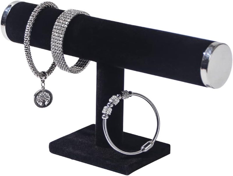 Ausalivan Bracelet Holder Stand,Bracelet Organizer Display for Selling,Bangle Organizer for Women,Watch Storage Holder for Men,Jewelry Business Supplies (Black + metal lid) - Image 1