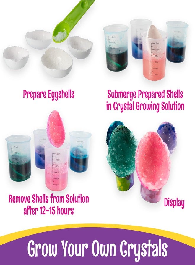 PAAS Easter Egg Decorating Bundle, Includes 1 Active Volcano Eggsperiment Kit, 1 Crystal Growing Eggsperiment Kit, Easter STEM kit, Food Safe Dye (2 Piece Bundle) - Image 4