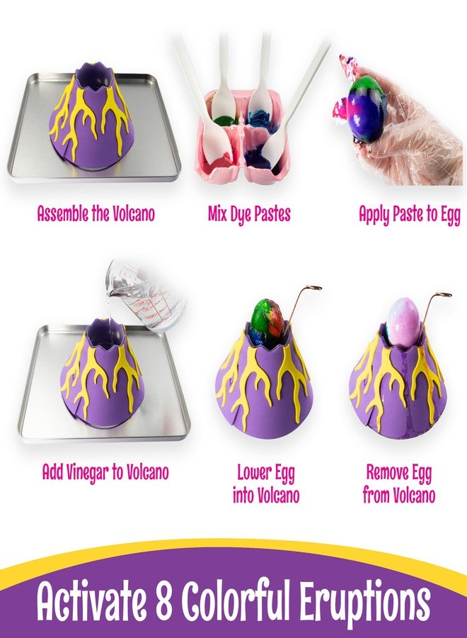 PAAS Easter Egg Decorating Bundle, Includes 1 Active Volcano Eggsperiment Kit, 1 Crystal Growing Eggsperiment Kit, Easter STEM kit, Food Safe Dye (2 Piece Bundle) - Image 3