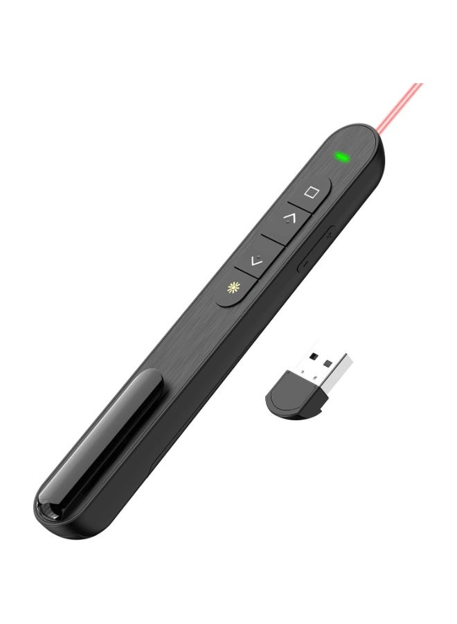 Presentation Clicker مع التحكم في الصوت، عرض لاسلكي عن بعد. Plug & Play 2.4GHz USB Slide Advancer متوافق مع Mac / Windows، يعمل مع PowerPoint و Keynote و Google Slides - Image 1